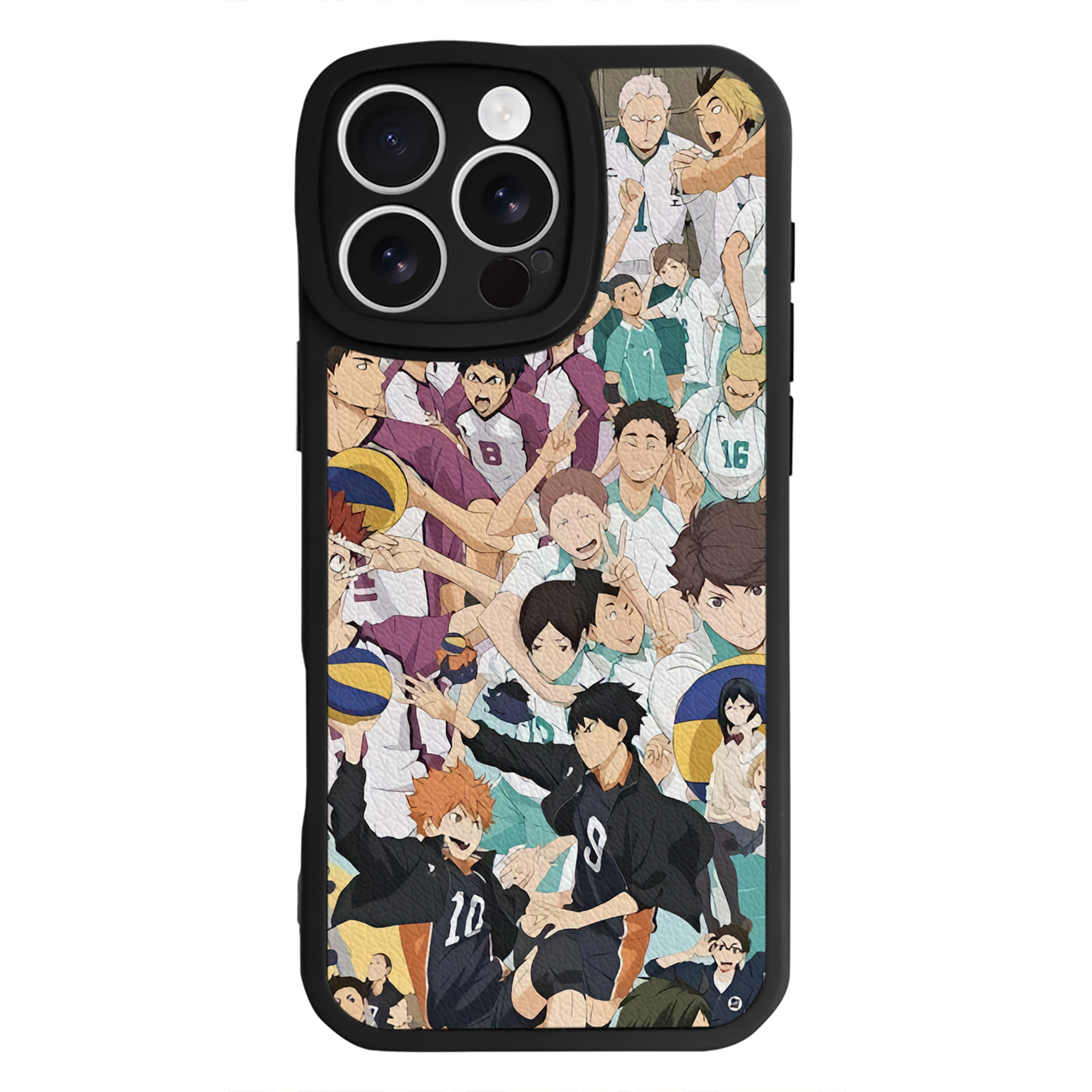 （画像用） ハイキュー!! Haikyu!! 【iPhone 16シリーズ対応】シリコンスマホケース（レザー調） 材質：シリコン